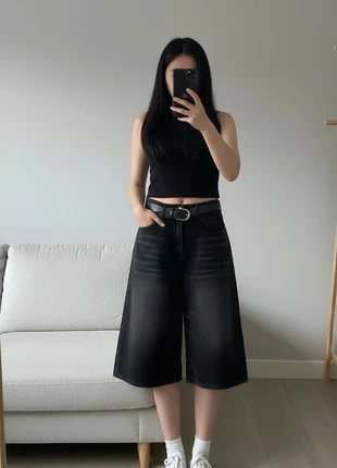 Short en jean long noir, marque: Glamour, état: Très bon état, taille: S / 36 / 8, 29,00 €, 31,15 € Protection acheteurs incluse