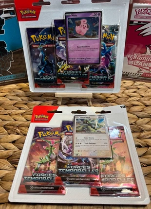 Lot de 2 Tripacks Pokémon EV05 – Forces Temporelles – Mélo & Motorizard, brand: Pokémon, condizioni: Nuovo senza cartellino, €50.00, €53.20 include la Protezione acquisti Pro