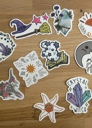 Lot de 10 stickers mystiques, marca: Stickers, estado: Muito bom, €1.50, €2.28 inclui Proteção do Comprador