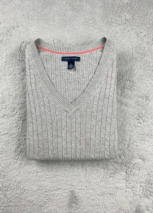 Pull torsadé Col V - Tommy Hilfiger - Couleur Gris logo brodé - Taille M Femme, marque: Tommy Hilfiger, état: Bon état, taille: M / 38 / 10, 29,90 €, 32,10 € Protection acheteurs (Pro) incluse