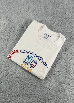 Champion T-shirt blanc S Streetwear Coton Graphique Logo Brodé Taches / white Cotton 00303, merk: Champion, staat: Goed, maat: S, € 3,00, € 3,85 inclusief Kopersbescherming Pro