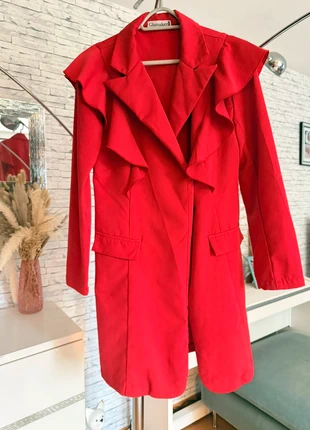 Robe rouge M glameker porté feuille, merk: Glamaker, staat: Heel goed, maat: M / 38 / 10, € 4,00, € 4,90 inclusief Kopersbescherming