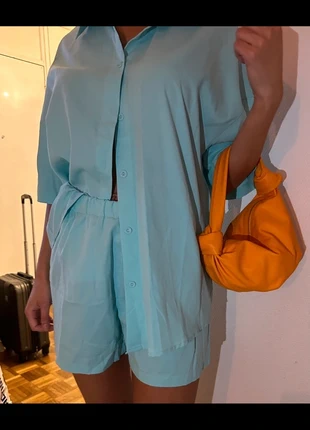 Ensemble chemise short turquoise, marque: Loose, état: Neuf sans étiquette, taille: S / 36 / 8, 8,00 €, 9,10 € Protection acheteurs incluse