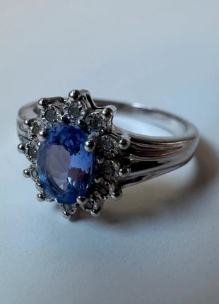Vintage Sterling Silver 925 Cluster Statement Ring with Stones, GC Signed, Size M1/2, brand: Silver, condition: Good, size: 16.9 mm / M½, £20.00, £21.70 includes Buyer Protection