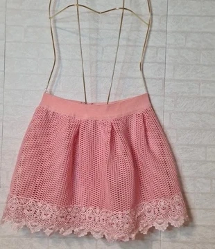 Minifalda rosa de malla con encaje Yu&Me Paris M/L, marque: Yu & Me, état: Très bon état, taille: M / 38 / 10, 6,90 €, 7,95 € Protection acheteurs incluse