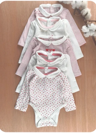 Lot de 5 bodies à col / 1 mois 53 cm / Obaïbi, marke: Obaïbi, zustand: Sehr gut, größe: Bis zu 1 Monat / 50, 10,00 €, 11,20 € beinhaltet Vinted-Käuferschutz Pro