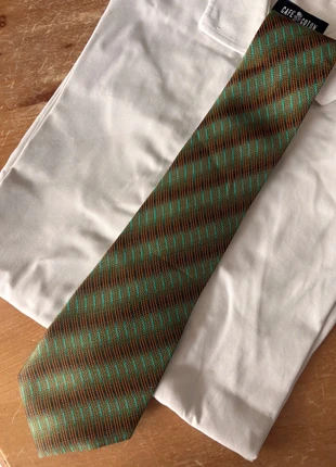 Cravate gentleman vert rouge rayures élégant et originale, brand: Vintage Dressing, condition: Very good, €5.00, €5.95 includes Buyer Protection Pro