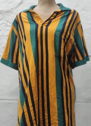 💛💚 Yellow/green/black striped polo tee – XXL – 90s vintage vibe, marque: Vintage Dressing, état: Bon état, taille: XXL, 3,50 €, 4,38 € Protection acheteurs incluse