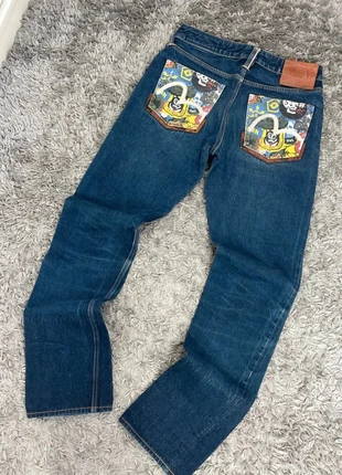 Jean Evisu vintage Japan y2k bleu marinebaggy taille 29x34, marque: Evisu, état: Très bon état, taille: W29 | FR 38, 65,00 €, 68,95 € Protection acheteurs (Pro) incluse