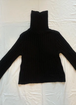 Pull Col Roulé Noir en Maille Épaisse, état: Très bon état, taille: S / 36 / 8, 5,00 €, 5,95 € Protection acheteurs incluse