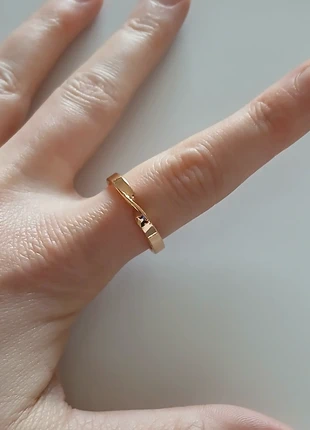 Bague dorée acier inoxydable ajustable – moderne & tendance, marque: Vintage Chic, état: Très bon état, taille: Ajustable, 1,00 €, 1,75 € Protection acheteurs (Pro) incluse