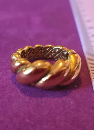 Stainless steel twisted rope ring, condition: Very good, size: 17.3 mm / N½, £5.00, £5.95 includes Buyer Protection