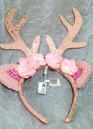 Serre-tête Cerf des neige en fosse fourrure bouclée beige rose et doré de la marque Claire's neuf., marque: Claire's, état: Neuf avec étiquette, 4,00 €, 4,90 € Protection acheteurs incluse