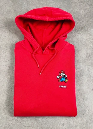 Sweat à Capuche pull Hoodie Levis x Super Mario | Rouge + Logo Brodé + Mario Brodé | XS, marque: Levi's, état: Très bon état, taille: XS / 34 / 6, 20,00 €, 21,70 € Protection acheteurs incluse