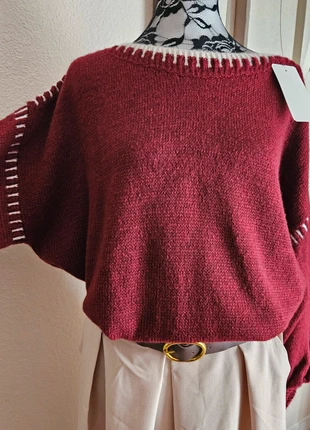 🌸 Magnifique pull doux oversize coutures contrastées - TU 40 au 46 - Made in ltaly 🌸, brand: Boutique Parisienne, condition: Very good, size: XXL / 44 / 16, €33.00, €35.35 includes Buyer Protection Pro