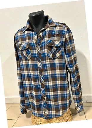 Chemise Kaporal Motor 54 à carreaux marron bleu homme taille M – Style vintage décontracté, brand: Kaporal, condition: Very good, size: M, €23.99, €25.89 includes Buyer Protection