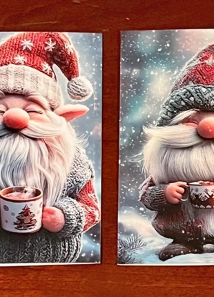 SALE! Set van 2 dubbele wenskaarten 'Gnoom' inclusief enveloppen, staat: Nieuw met prijskaartje, € 1,00, € 1,75 inclusief Kopersbescherming