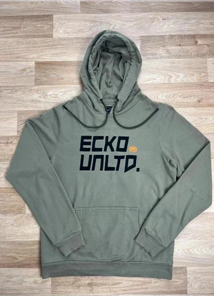 Pull sweat à capuche Ecko Unltd. logo brodé vert kaki pour homme taille M, brand: ECKO UNLTD., condition: Very good, size: M, €30.00, €32.20 includes Buyer Protection