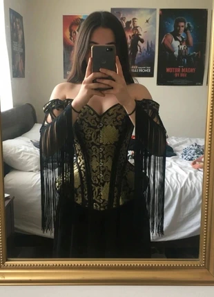 Corset Noir & Doré Baroque – Gothique Chic / Élégant / Romantique Vintage / Soirée Fantasy, estado: Muy bueno, tamaño: M / 38 / 10, 39,99 €, 42,69 € Protección al comprador Pro incluida