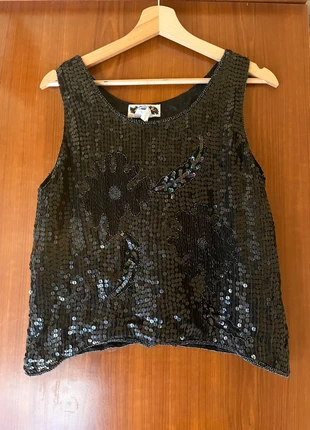 Débardeur en sequins vintage T.36, brand: Fiesta, condizioni: Ottime, taglia: S / IT 40 / EU 36, €14.00, €15.40 include la Protezione acquisti