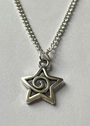 Silver Plate Spiral Star Necklace, condition: New without tags, £2.20, £3.01 includes Buyer Protection