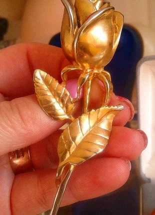 Broche rose doree vintage XXL, marque: Vintage Love, état: Très bon état, 6,00 €, 7,00 € Protection acheteurs (Pro) incluse