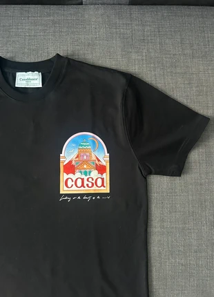 T-shirt Casablanca tennis club en coton L noir avec imprimé avant et arrière neuf, brand: Casablanca, condition: Very good, size: L, €17.00, €18.55 includes Buyer Protection