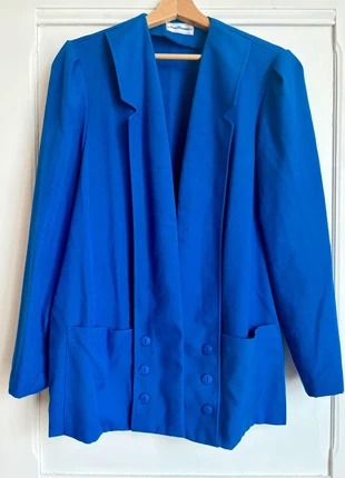 Veste vintage 80s/90s bleu – Paul Mausner, marca: Paul Mausner, estado: Muito bom, tamanho: XXL / 44 / 16, €25.00, €26.95 inclui Proteção do Comprador