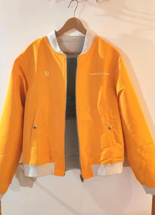 Blouson mixte streetwear jaune orangé, petit créateur, idéal ville et vélo !, marque: slush jobs, état: Neuf avec étiquette, taille: XL / 42 / 14, 58,00 €, 61,60 € Protection acheteurs incluse