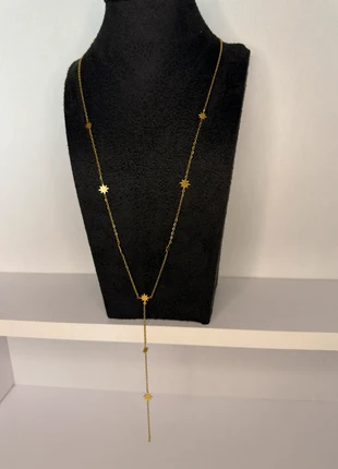 Collier sautoir Y étoile acier inoxydable doré, marque: Tendance, état: Neuf sans étiquette, 6,99 €, 8,04 € Protection acheteurs incluse