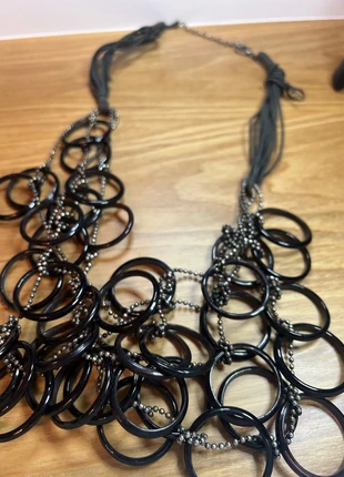 Black circles necklace, brand: The Unbranded Brand, condition: Satisfactory, £2.00, £2.80 includes Buyer Protection
