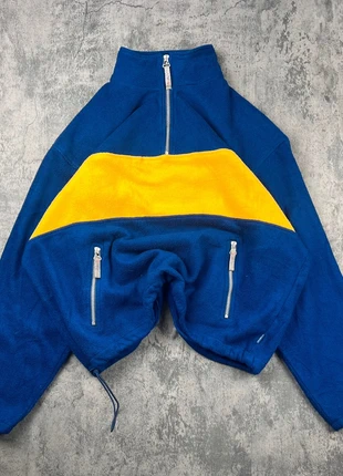 Vintage 90s AWS Fleece Jacket – Crazy Colorblock Blue & Yellow Half Zip – Retro Outdoor Pullover, marca: Vintage Dressing, estado: Muy bueno, tamaño: L, 30,00 €, 32,20 € Protección al comprador incluida