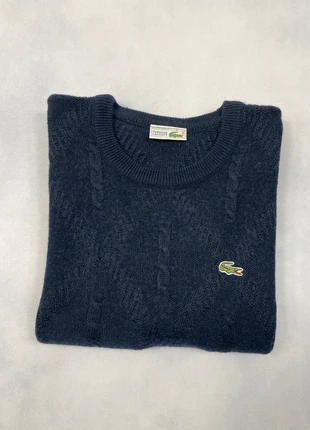Pull Tressé Lacoste y2k Bleu Marine Made in France Torsadé - Taille L #1681, marca: Lacoste, estado: Muito bom, tamanho: L, €49.00, €52.15 inclui Proteção do Comprador Pro
