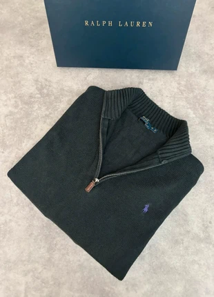 Half zip Ralph Lauren noir logo violet homme taille XL old money, marque: Ralph Lauren, état: Très bon état, taille: XL, 42,00 €, 44,80 € Protection acheteurs incluse