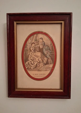 gravure “La Mode Illustrée”, merk: Vintage Chic, staat: Goed, € 15,00, € 16,45 inclusief Kopersbescherming Pro