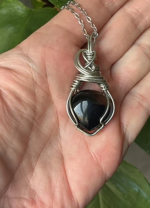 🌸 Zwarte onyx ketting 🌸, staat: Heel goed, € 15,00, € 16,45 inclusief Kopersbescherming Pro