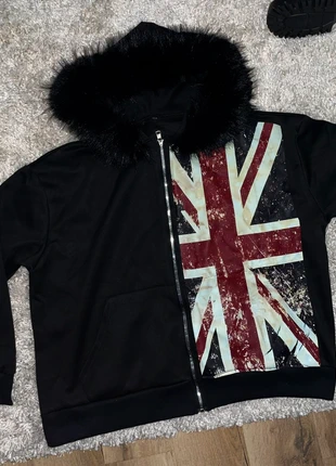 Veste capuche fourrure Drapeau UK Taille XL, marque: y2k, état: Très bon état, taille: XL, 49,90 €, 53,10 € Protection acheteurs (Pro) incluse