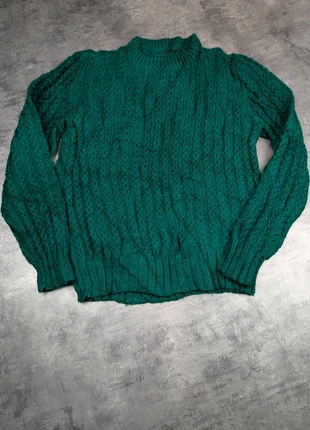 Pull aran motif torsadé vert sapin style old money '90s - size M, brand: Vintage Dressing, condition: Very good, size: M / 38 / 10, €13.00, €14.35 includes Buyer Protection