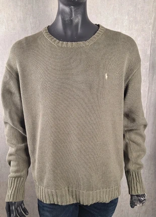 Pull Ras De Cou Polo By Ralph Lauren Couleur Kaki Cavalier Crème/Blanc Taille Xl en très bon état, brand: Polo Ralph Lauren, condizioni: Ottime, taglia: XL, €35.00, €37.45 include la Protezione acquisti Pro