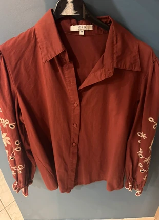Chemise coton brodée femme neuve M Marque MG monogram TBE, brand: M&G Monogram, condition: Very good, size: M / 38 / 10, €10.00, €11.20 includes Buyer Protection Pro
