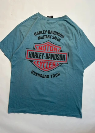 Vintage Harley Davidson ‘Overseas Tour’ T-Shirt // Blue, Red & White // Size M, brand: Harley Davidson, condition: Good, size: M, €25.00, €26.95 includes Buyer Protection