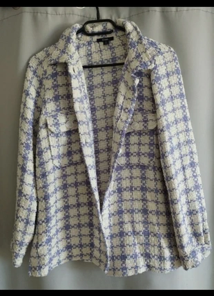 Veste tweed à carreaux lilas et écru – KIABI – Taille XS (34), brand: Kiabi, condition: Very good, size: XS / 34 / 6, €6.00, €7.00 includes Buyer Protection