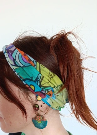 Bandeau cheveux femme multicolore - motifs originaux, marca: Boutique indépendante, estado: Muito bom, tamanho: Tamanho único, €7.00, €8.05 inclui Proteção do Comprador