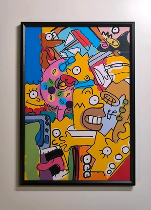 Affiche Simpson et cadre, marque: The Simpsons, état: Très bon état, 9,00 €, 10,15 € Protection acheteurs incluse