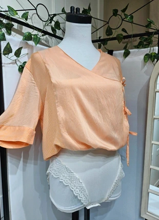 ~Parah~ Blusa-Body Viscosa Naranja Pastel & Blanco Roto T-L, marque: Parah, état: Très bon état, taille: L / 40 / 12, 15,95 €, 17,45 € Protection acheteurs incluse