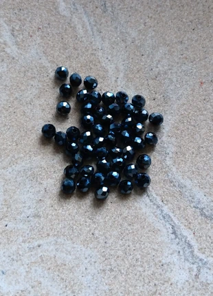 Fil de perles rondelles à facettes noires en verre - PNO3-12, staat: Nieuw met prijskaartje, € 1,30, € 2,07 inclusief Kopersbescherming Pro