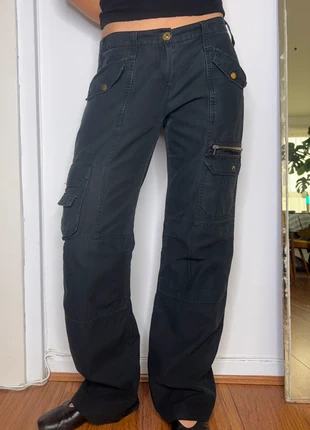 Pantalon large vintage noir cargo, marque: Vintage Dressing, état: Très bon état, taille: S / 36 / 8, 26,00 €, 28,00 € Protection acheteurs (Pro) incluse