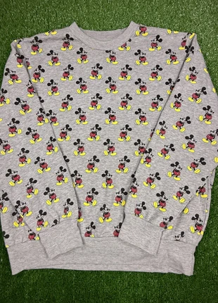 Disney – Sweat Mickey all-over – Gris chiné – Taille XL, brand: Disney, condition: Very good, size: XL / 42 / 14, €12.00, €13.30 includes Buyer Protection