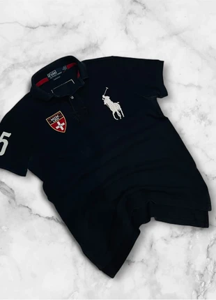 Vintage Black Switzerland 1946 Big Pony Suisse Ralph Lauren Polo Shirt, brand: Ralph Lauren, condition: Very good, size: S, £58.50, £62.13 includes Buyer Protection