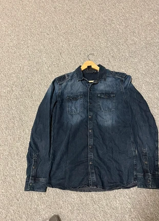 Heren spijkerblouse overhemd refill maat m slim, marca: Refill, estado: Muito bom, tamanho: M, €10.00, €11.20 inclui Proteção do Comprador